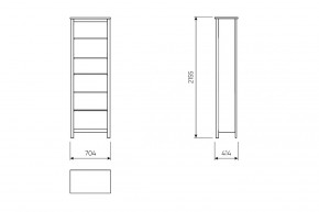 2.08.07.110.6 САГА стеллаж 70 темно-бирюзовый RU в Шадринске - shadrinsk.ok-mebel.com | фото