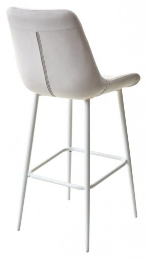 Барный стул ХОФМАН, цвет H-09 Светло-серый, велюр / белый каркас М-City в Шадринске - shadrinsk.ok-mebel.com | фото 4