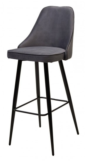 Барный стул NEPAL-BAR СЕРЫЙ #27, велюр/ черный каркас (H=78cm) М-City в Шадринске - shadrinsk.ok-mebel.com | фото