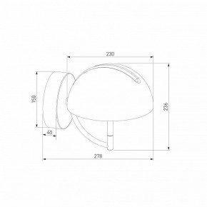 Бра Eurosvet Emisfero 50083/1 LED золото в Шадринске - shadrinsk.ok-mebel.com | фото 3