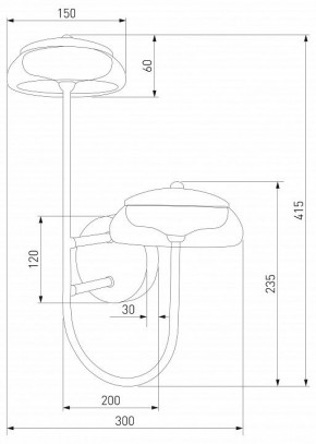 Бра Eurosvet Fungo 50388/2 LED черный в Шадринске - shadrinsk.ok-mebel.com | фото 5