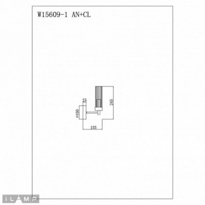 Бра iLamp Evolution W15609-1 AN+CL в Шадринске - shadrinsk.ok-mebel.com | фото 2