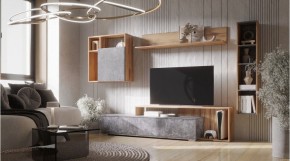 ДАЛЛАС Гостиная (модульная) цемент темный в Шадринске - shadrinsk.ok-mebel.com | фото