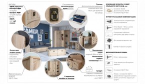 Детская Система Валенсия Комод 5ящ Дуб сонома в Шадринске - shadrinsk.ok-mebel.com | фото 3