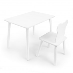 Детский комплект стол и стул «Мишка» Rolti Baby (белый/белый, массив березы/мдф) в Шадринске - shadrinsk.ok-mebel.com | фото 1