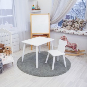 Детский комплект стол и стул «Мишка» Rolti Baby (белый/белый, массив березы/мдф) в Шадринске - shadrinsk.ok-mebel.com | фото 2