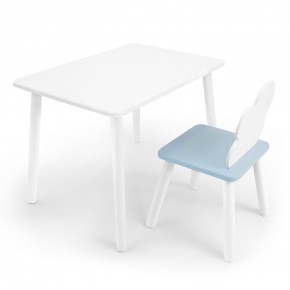 Детский комплект стол и стул «Облачко» Rolti Baby (белый/голубой, массив березы/мдф) в Шадринске - shadrinsk.ok-mebel.com | фото