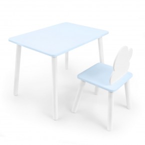 Детский комплект стол и стул «Облачко» Rolti Baby  (голубая столешница/голубое сиденье/белые ножки) в Шадринске - shadrinsk.ok-mebel.com | фото