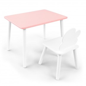 Детский комплект стол и стул «Облачко» Rolti Baby (розовый/белый, массив березы/мдф) в Шадринске - shadrinsk.ok-mebel.com | фото