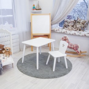 Детский комплект стол и стул «Звезда» Rolti Baby (белый/белый, массив березы/мдф) в Шадринске - shadrinsk.ok-mebel.com | фото 2