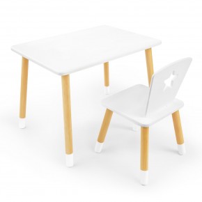 Детский комплект стол и стул «Звезда» Rolti Baby (белый/береза, массив березы/мдф) в Шадринске - shadrinsk.ok-mebel.com | фото 1
