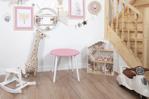 Детский стол круглый Rolti Baby (розовый/белый, массив березы/мдф) в Шадринске - shadrinsk.ok-mebel.com | фото 1