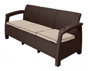 Диван Yalta Premium Sofa 3 Set (Ялта) шоколадный (+подушки под спину) в Шадринске - shadrinsk.ok-mebel.com | фото 1