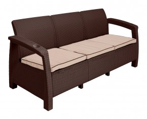 Диван Yalta Premium Sofa 3 Set (Ялта) шоколадный (+подушки под спину) в Шадринске - shadrinsk.ok-mebel.com | фото 2