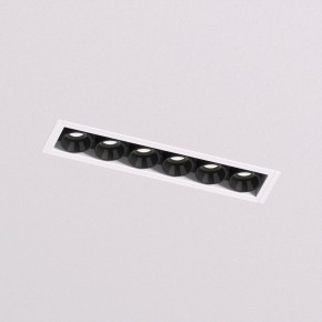DK2531-WB Встраиваемый светильник SPACE со светодиодом под шпатлевку L126mm 220V 10W 38° 4000К IP20 белый/черный алюминий в Шадринске - shadrinsk.ok-mebel.com | фото