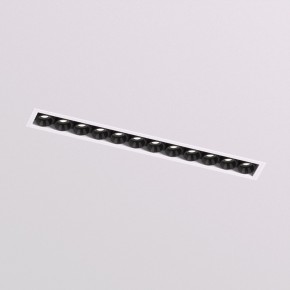 DK2532-WB Встраиваемый светильник SPACE со светодиодом под шпатлевку L240mm 220V 20W 38° 4000К IP20 белый/черный алюминий в Шадринске - shadrinsk.ok-mebel.com | фото