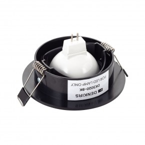 DK3020-BK Встраиваемый светильник, IP 20, 10 Вт, GU5.3, LED, черный, пластик в Шадринске - shadrinsk.ok-mebel.com | фото 3