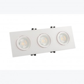 DK3023-WH Встраиваемый светильник, IP 20, 10 Вт, GU5.3, LED, белый, пластик в Шадринске - shadrinsk.ok-mebel.com | фото