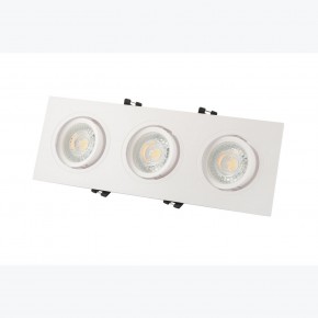 DK3023-WH Встраиваемый светильник, IP 20, 10 Вт, GU5.3, LED, белый, пластик в Шадринске - shadrinsk.ok-mebel.com | фото 3