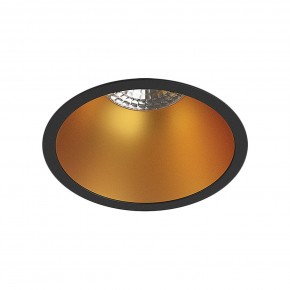 DK3026-BG Встраиваемый светильник, IP 20, 10 Вт, GU5.3, LED, черный/золотой, пластик в Шадринске - shadrinsk.ok-mebel.com | фото