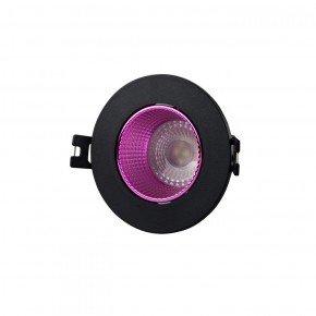 DK3061-BK+PI Встраиваемый светильник, IP 20, 10 Вт, GU5.3, LED, черный/розовый, пластик в Шадринске - shadrinsk.ok-mebel.com | фото