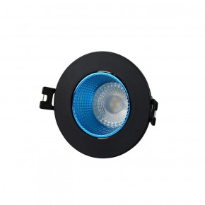 DK3061-BK+СY Встраиваемый светильник, IP 20, 10 Вт, GU5.3, LED, черный/голубой, пластик в Шадринске - shadrinsk.ok-mebel.com | фото