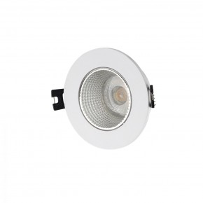 DK3061-WH+CH Встраиваемый светильник, IP 20, 10 Вт, GU5.3, LED, белый/хром, пластик в Шадринске - shadrinsk.ok-mebel.com | фото