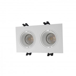 DK3072-WH Встраиваемый светильник, IP 20, 10 Вт, GU5.3, LED, белый/белый, пластик в Шадринске - shadrinsk.ok-mebel.com | фото