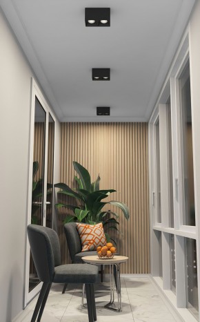 DK3085-BK+CH Светильник накладной IP 20, 10 Вт, GU5.3, LED, черный/хром, пластик в Шадринске - shadrinsk.ok-mebel.com | фото 2