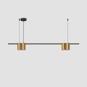 DK4061-BK+SG Подвесной светильник ORBIT, IP20, 4xGU10 LED до 15 Вт, черный + сатинированное золото, алюминий в Шадринске - shadrinsk.ok-mebel.com | фото 2