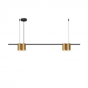 DK4061-BK+SG Подвесной светильник ORBIT, IP20, 4xGU10 LED до 15 Вт, черный + сатинированное золото, алюминий в Шадринске - shadrinsk.ok-mebel.com | фото 3