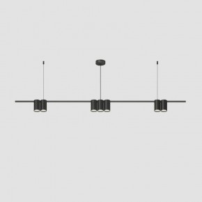 DK4063-BK Подвесной светильник ORBIT, IP20, 7xGU10 LED до 15 Вт, черный матовый, алюминий в Шадринске - shadrinsk.ok-mebel.com | фото