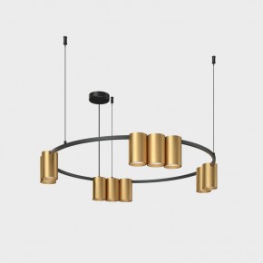 DK4065-BK+SG Подвесной светильник ORBIT , IP20, 10xGU10 LED до 15 Вт, черный + сатинированное золото, алюминий в Шадринске - shadrinsk.ok-mebel.com | фото 2