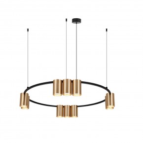 DK4065-BK+SG Подвесной светильник ORBIT , IP20, 10xGU10 LED до 15 Вт, черный + сатинированное золото, алюминий в Шадринске - shadrinsk.ok-mebel.com | фото 3