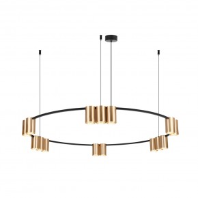 DK4067-BK+SG Подвесной светильник ORBIT, IP20, 15xGU10 LED, до 15 Вт, черный + сатинированное золото, алюминий в Шадринске - shadrinsk.ok-mebel.com | фото 3