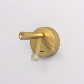 DK5072-SB Бра SHINE WALL со светодиодом, D104*H68, IP20, 3000К, 3W, RA?90, сатинированная латунь, алюминий в Шадринске - shadrinsk.ok-mebel.com | фото 3