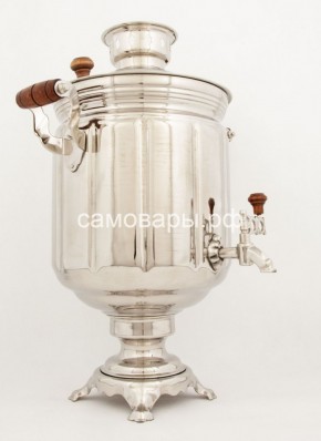 Электрический самовар из латуни никелированный на 10 л в Шадринске - shadrinsk.ok-mebel.com | фото 3