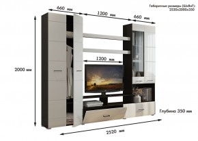 Гостиная Альфа МДФ (Венге/Белый глянец) в Шадринске - shadrinsk.ok-mebel.com | фото 3