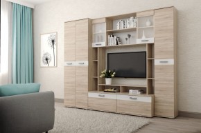 Гостиная Белла (Дуб Сонома/Белый глянец) в Шадринске - shadrinsk.ok-mebel.com | фото