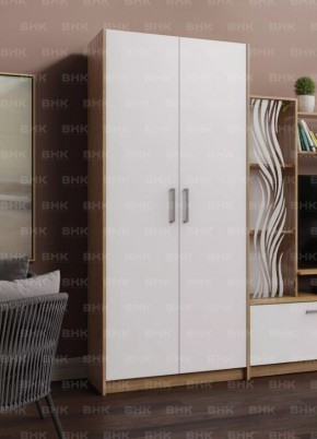 ДАРЬЯ Шкаф (Дуб Вотан/Белый глянец) гостиная в Шадринске - shadrinsk.ok-mebel.com | фото 2