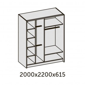 ИННЭС-5 Шкаф-купе 2-х дв. 2000 (2дв. Ф1 - венге) в Шадринске - shadrinsk.ok-mebel.com | фото 3