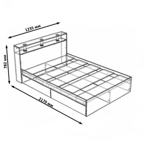 Камелия Кровать 1200, цвет дуб сонома, ШхГхВ 123,5х217х78,2 см., сп.м. 1200х2000 мм., без матраса, основание есть в Шадринске - shadrinsk.ok-mebel.com | фото 5