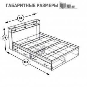 Камелия Кровать с ящиками 0900, цвет белый, ШхГхВ 93,5х217х78,2 см., сп.м. 900х2000 мм., без матраса, основание есть в Шадринске - shadrinsk.ok-mebel.com | фото 7