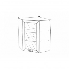 КГ "Агава" ВВУС550 Шкаф навесной угловой h 900 Лиственница светлая в Шадринске - shadrinsk.ok-mebel.com | фото