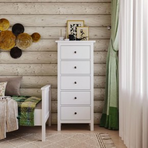 Комод 05 Кантри белый с пятью ящиками в Шадринске - shadrinsk.ok-mebel.com | фото 4
