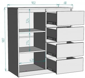 Комод Мальта K115 в Шадринске - shadrinsk.ok-mebel.com | фото 2