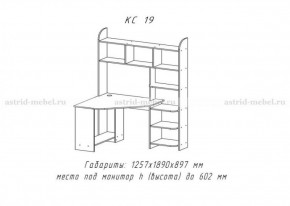 Компьютерный стол №19 (Анкор темный) в Шадринске - shadrinsk.ok-mebel.com | фото 3