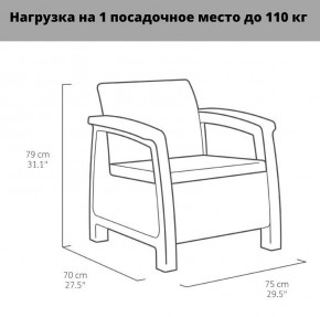 Комплект мебели Корфу Рест (Corfu Rest - without table) графит в Шадринске - shadrinsk.ok-mebel.com | фото 3