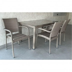 Комплект плетеной мебели T256C/Y376C-W85 Latte (4+1) + подушки на стульях в Шадринске - shadrinsk.ok-mebel.com | фото 2