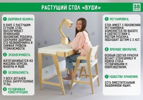 Комплект растущий стол и стул с чехлом 38 попугаев «Вуди» (Белый, Белый, Беж) в Шадринске - shadrinsk.ok-mebel.com | фото